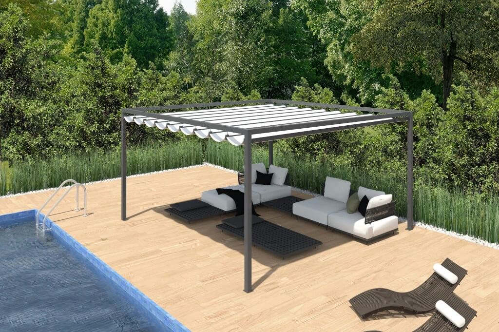 Pergola rzymska jako zadaszenie tarasu